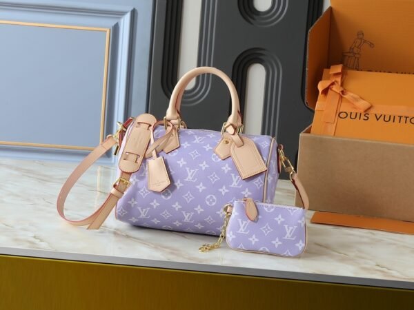 lv speedy p9 bandoulière 40 monogram leather handbag
