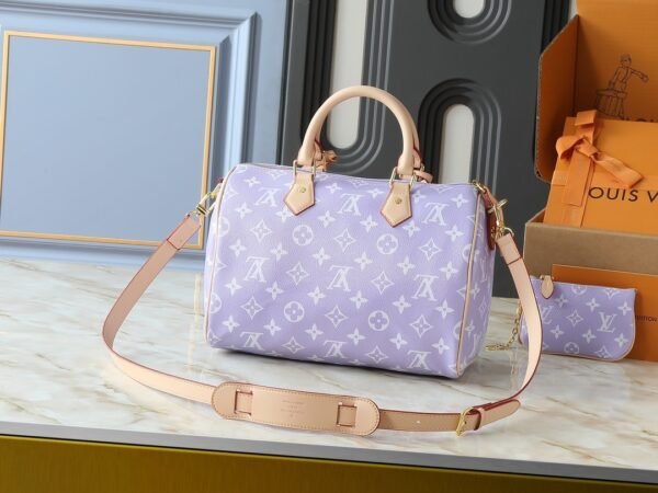 lv speedy p9 bandoulière 40 monogram leather handbag