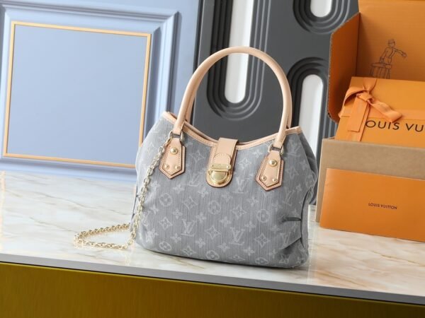 lv denim tote bag 26.0 x 19.0 x 13.0cm