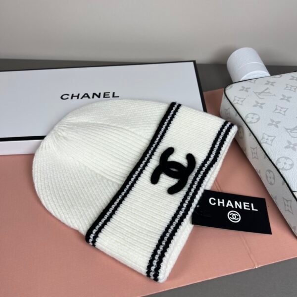 chanel ripple knit beanie hat