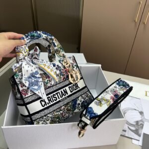 dior embroidered lady dior bag