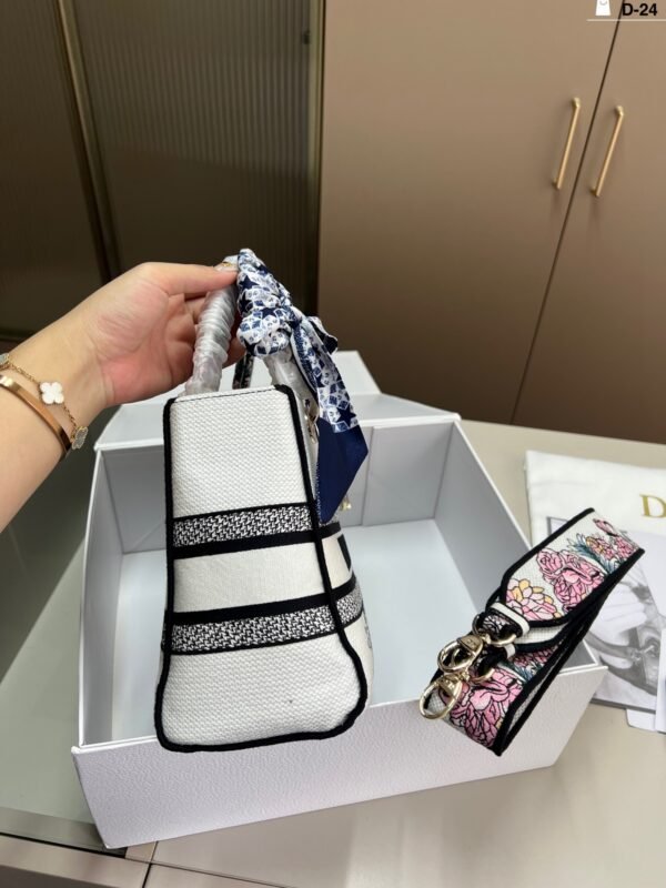 dior embroidered lady dior bag