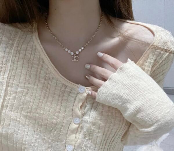 chanel double c crystal set necklace earring