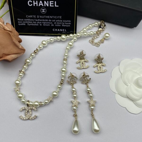 chanel set necklace earring