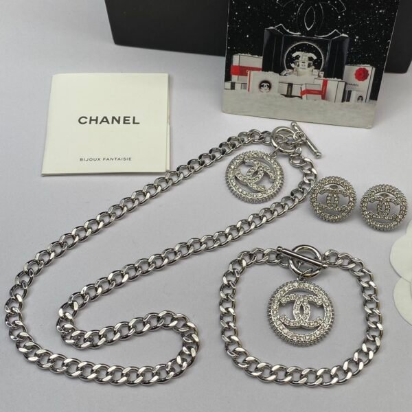 chanel set necklace bracelet earring