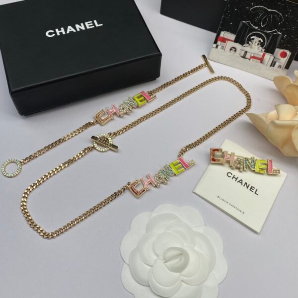 chanel set necklace bracelet brooch