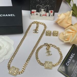 chanel set necklace bracelet earring