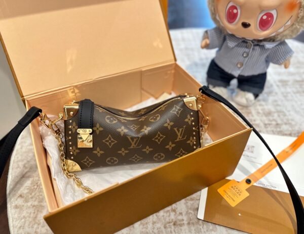 lv 2025 early spring runway style horizontal mini trunk