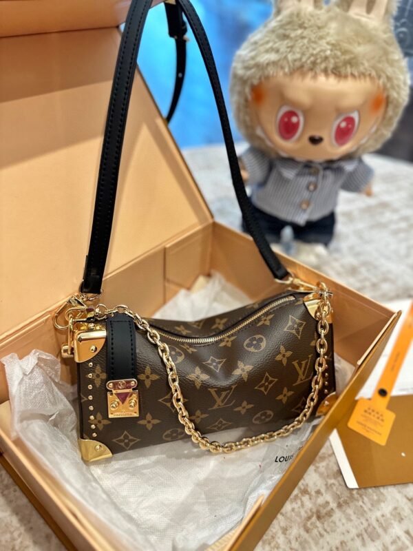 lv 2025 early spring runway style horizontal mini trunk