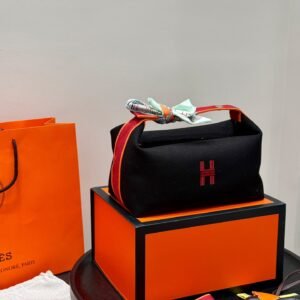 hermès canvas lunch box bag