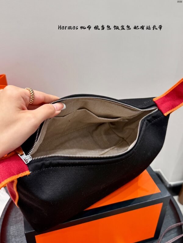 hermès canvas lunch box bag