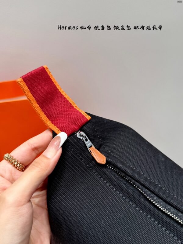 hermès canvas lunch box bag