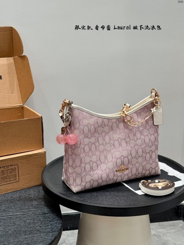 coach limited edition canvas "laurel" hobo bag