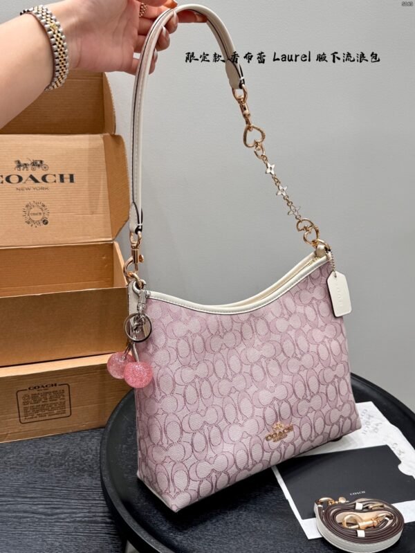 coach limited edition canvas "laurel" hobo bag