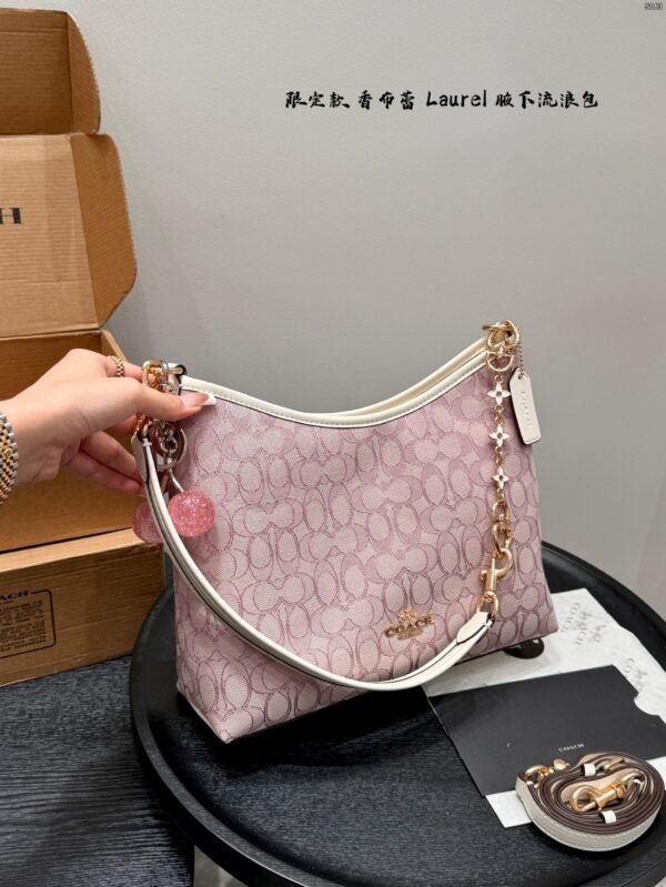 coach limited edition canvas "laurel" hobo bag