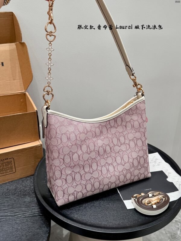 coach limited edition canvas "laurel" hobo bag