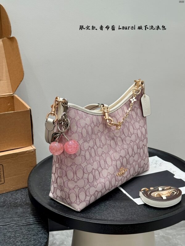 coach limited edition canvas "laurel" hobo bag
