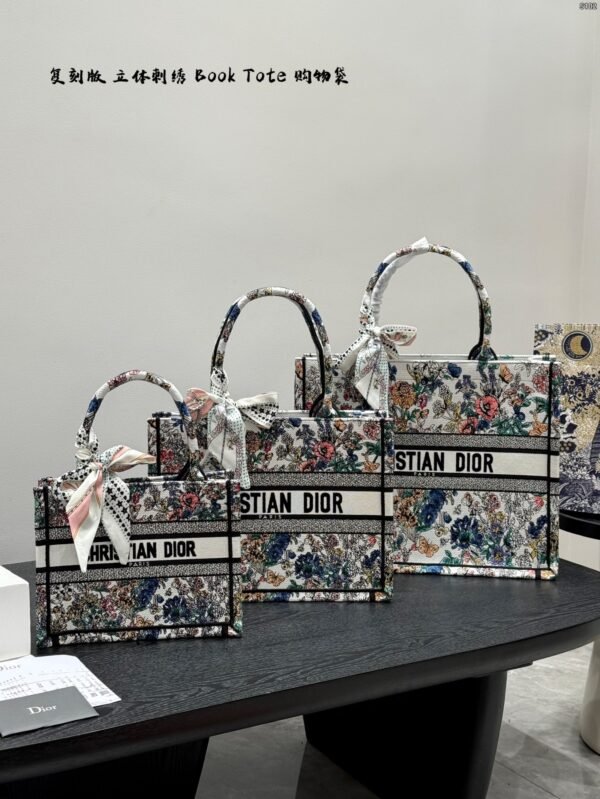 dior new floral tote bag