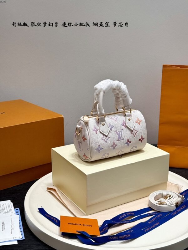 lv embossed speedy nano mini pillow bag