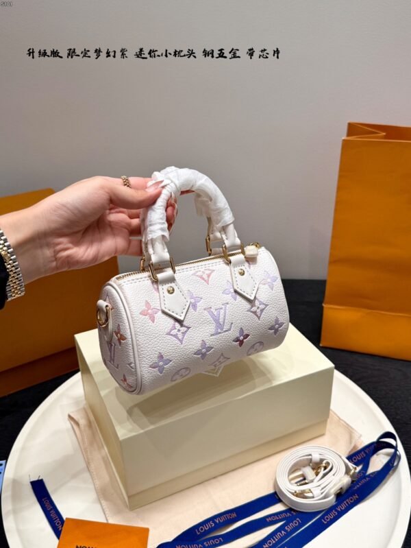 lv embossed speedy nano mini pillow bag