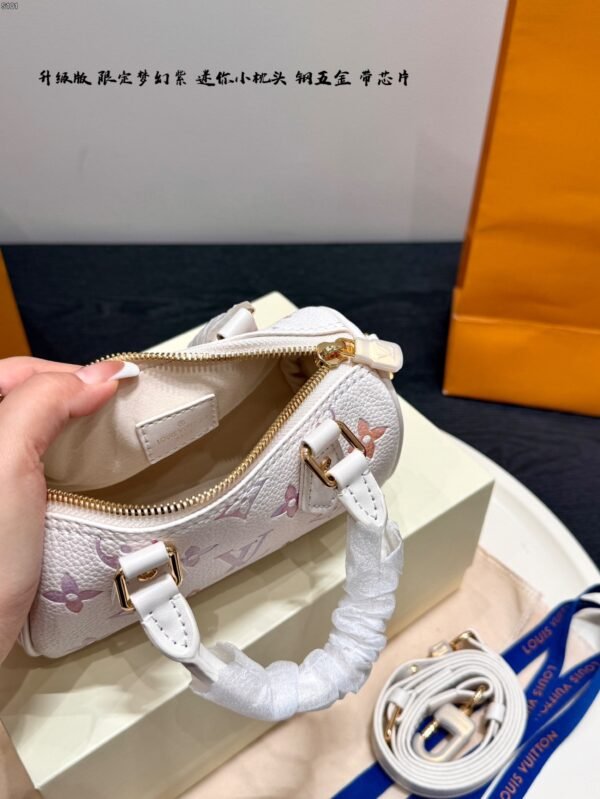 lv embossed speedy nano mini pillow bag
