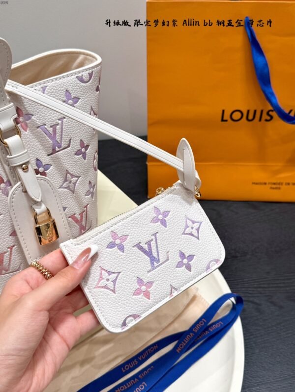 lv all in bb embossed dreamy purple limited edition bucket bag / underarm bag