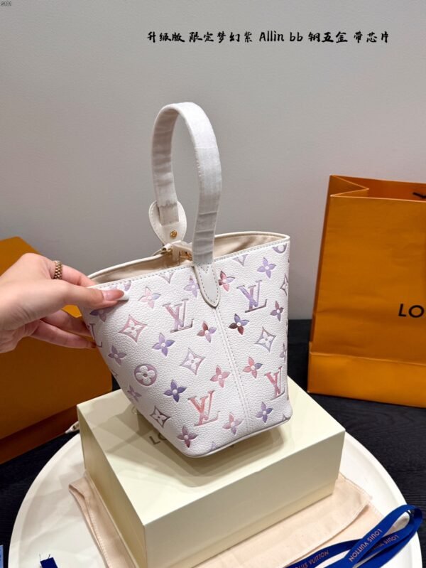 lv all in bb embossed dreamy purple limited edition bucket bag / underarm bag