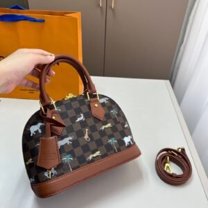 lv checkered shell bag