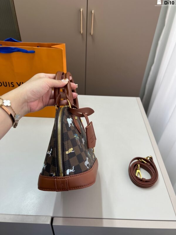 lv checkered shell bag