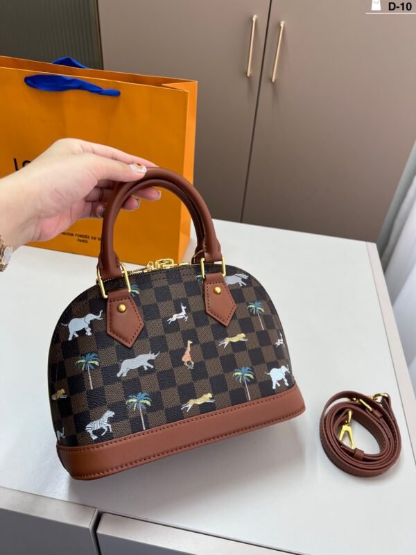 lv checkered shell bag