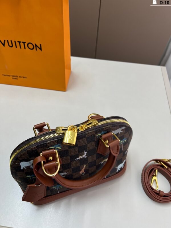 lv checkered shell bag
