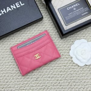 chanel 2025 new arrival lambskin card holder