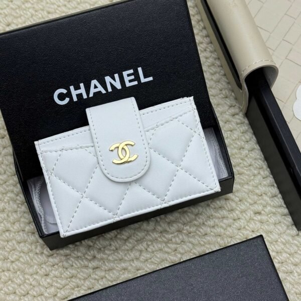 chanel caviar & lambskin card holder