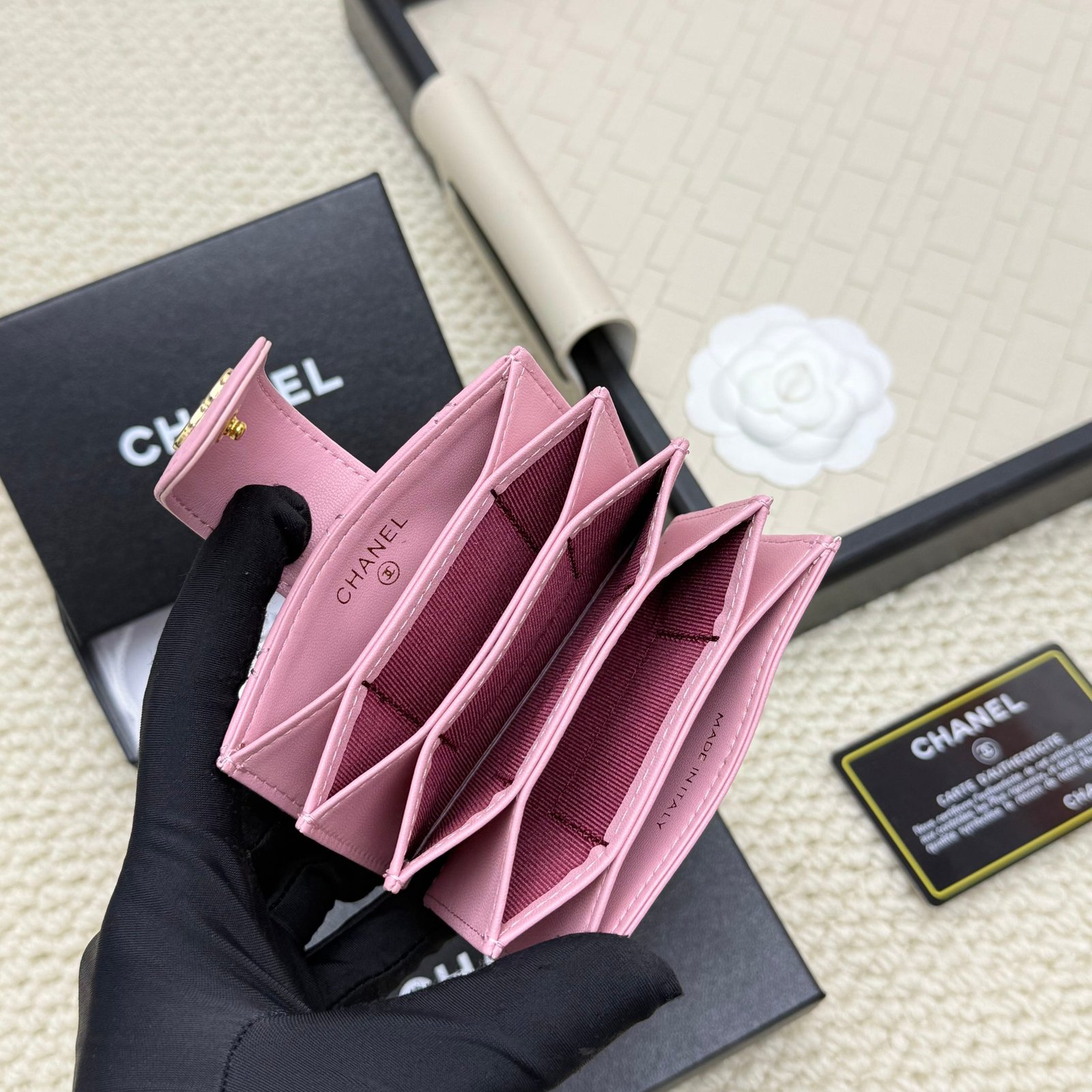chanel caviar & lambskin card holder chanel caviar & lambskin card holder