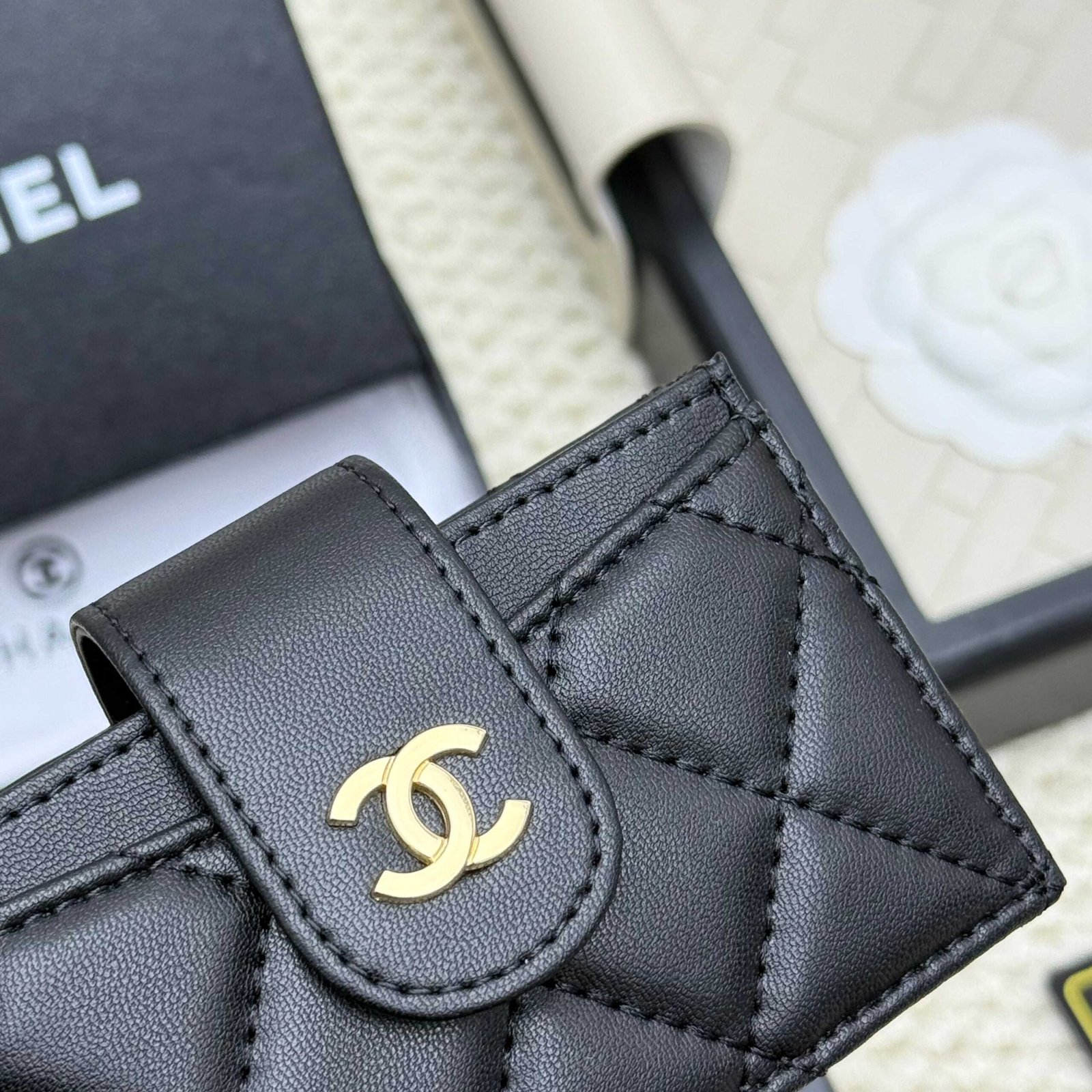 chanel caviar & lambskin card holder chanel caviar & lambskin card holder