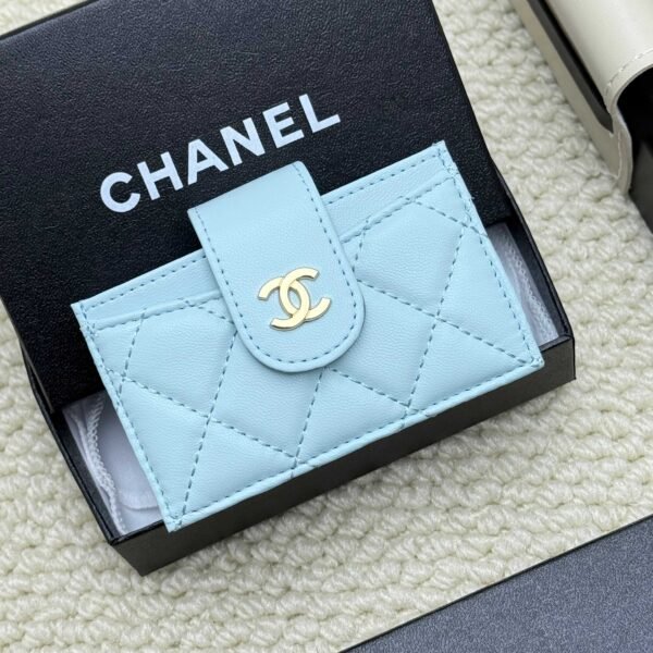 chanel caviar & lambskin card holder