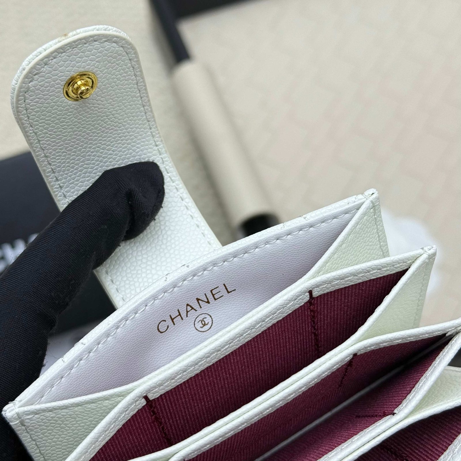 chanel caviar & lambskin card holder chanel caviar & lambskin card holder