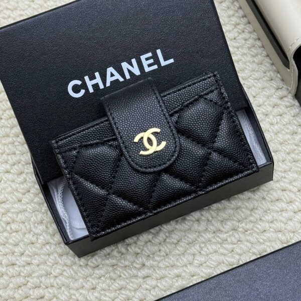 chanel caviar & lambskin card holder