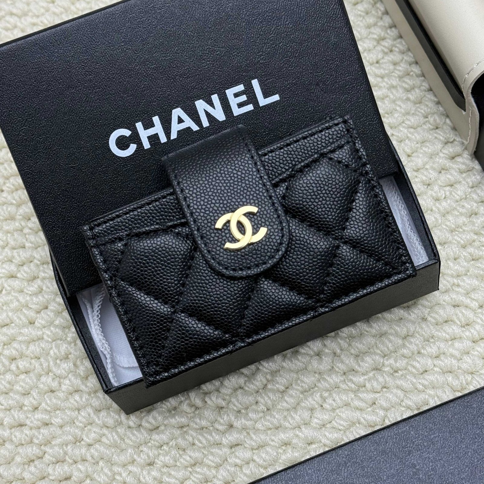 chanel caviar & lambskin card holder chanel caviar & lambskin card holder