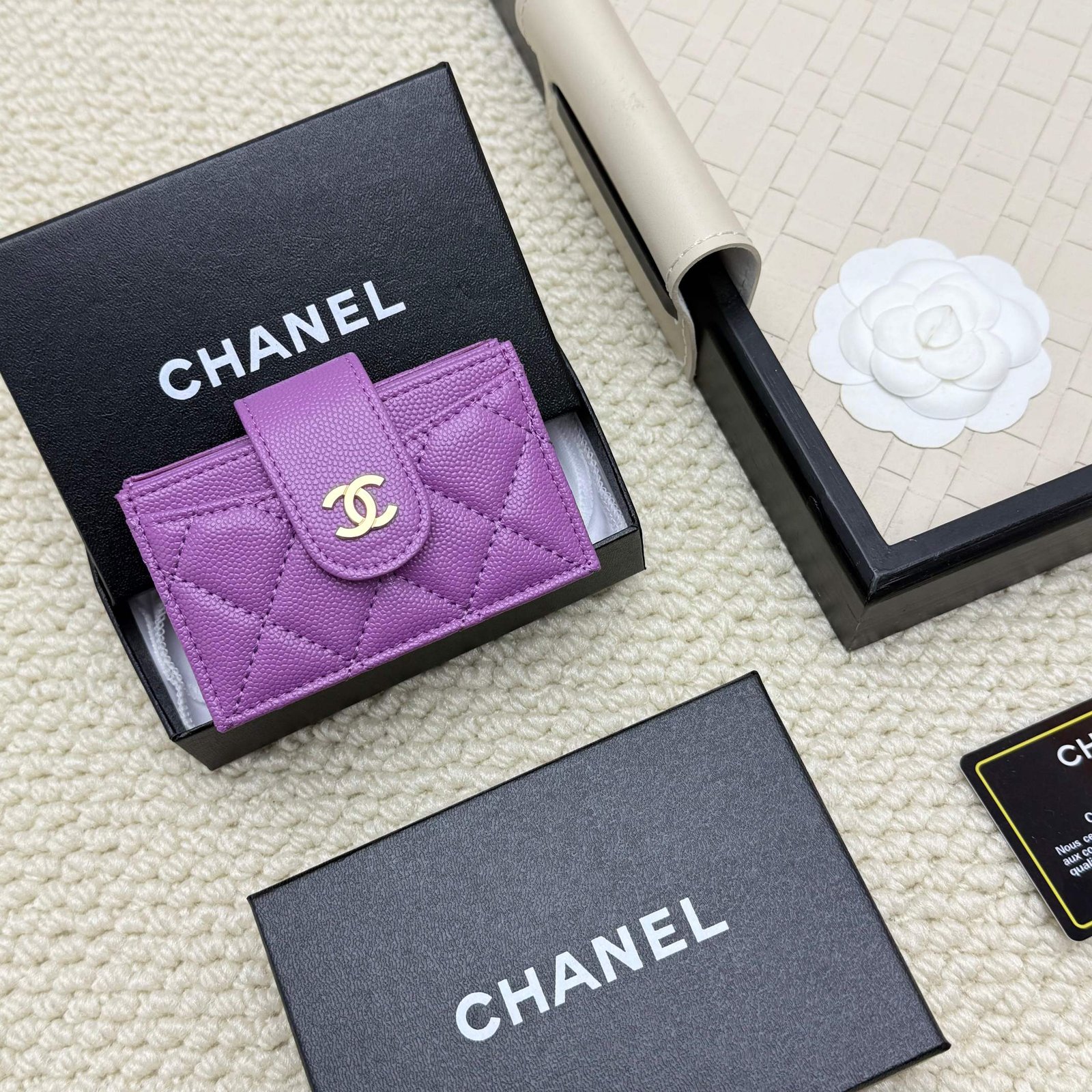 chanel caviar & lambskin card holder chanel caviar & lambskin card holder