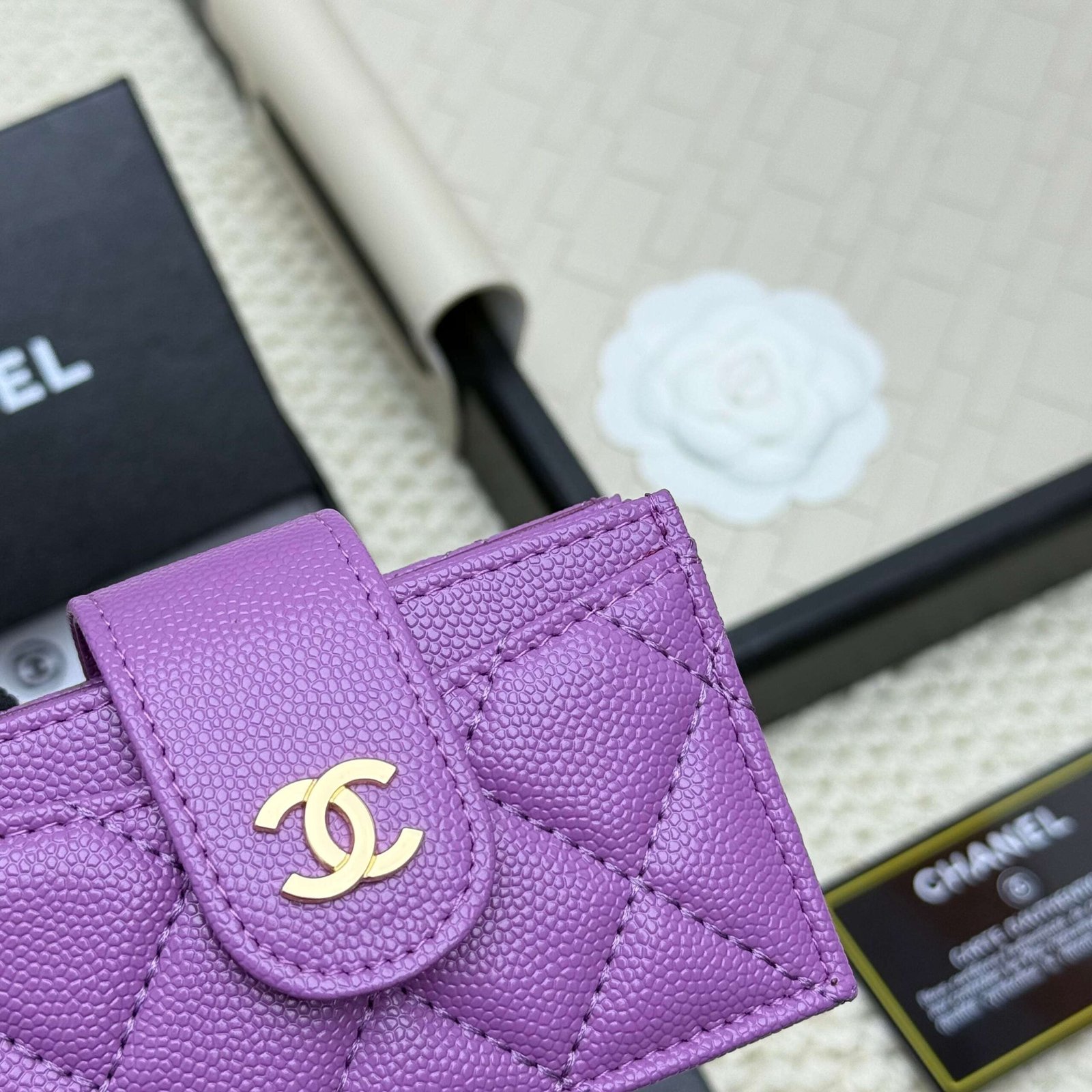 chanel caviar & lambskin card holder chanel caviar & lambskin card holder