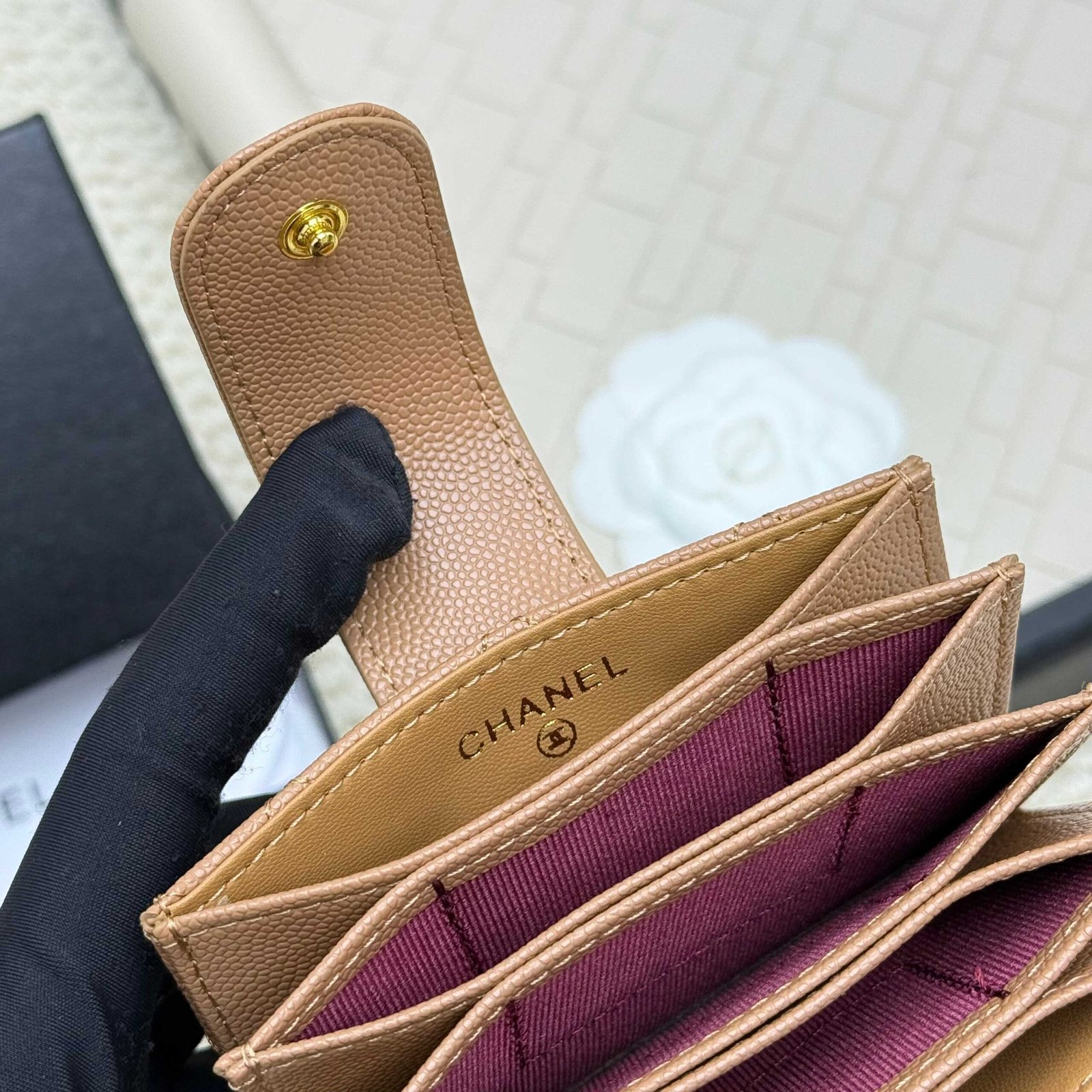chanel caviar & lambskin card holder chanel caviar & lambskin card holder