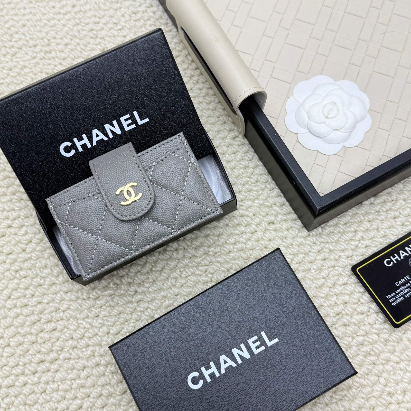 chanel caviar & lambskin card holder chanel caviar & lambskin card holder