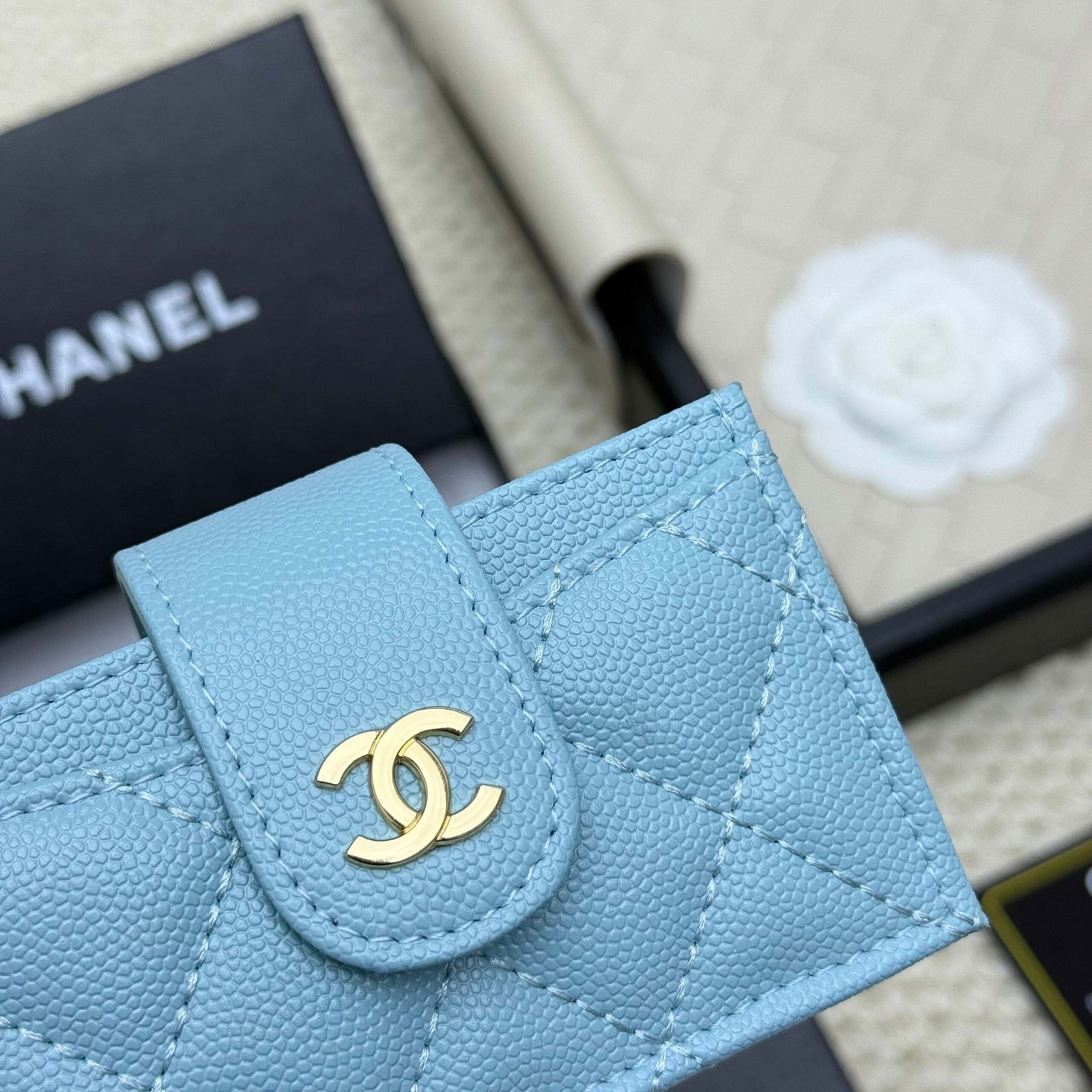 chanel caviar & lambskin card holder chanel caviar & lambskin card holder
