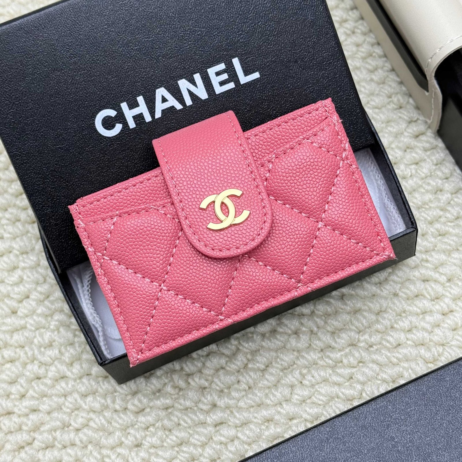 chanel caviar & lambskin card holder chanel caviar & lambskin card holder