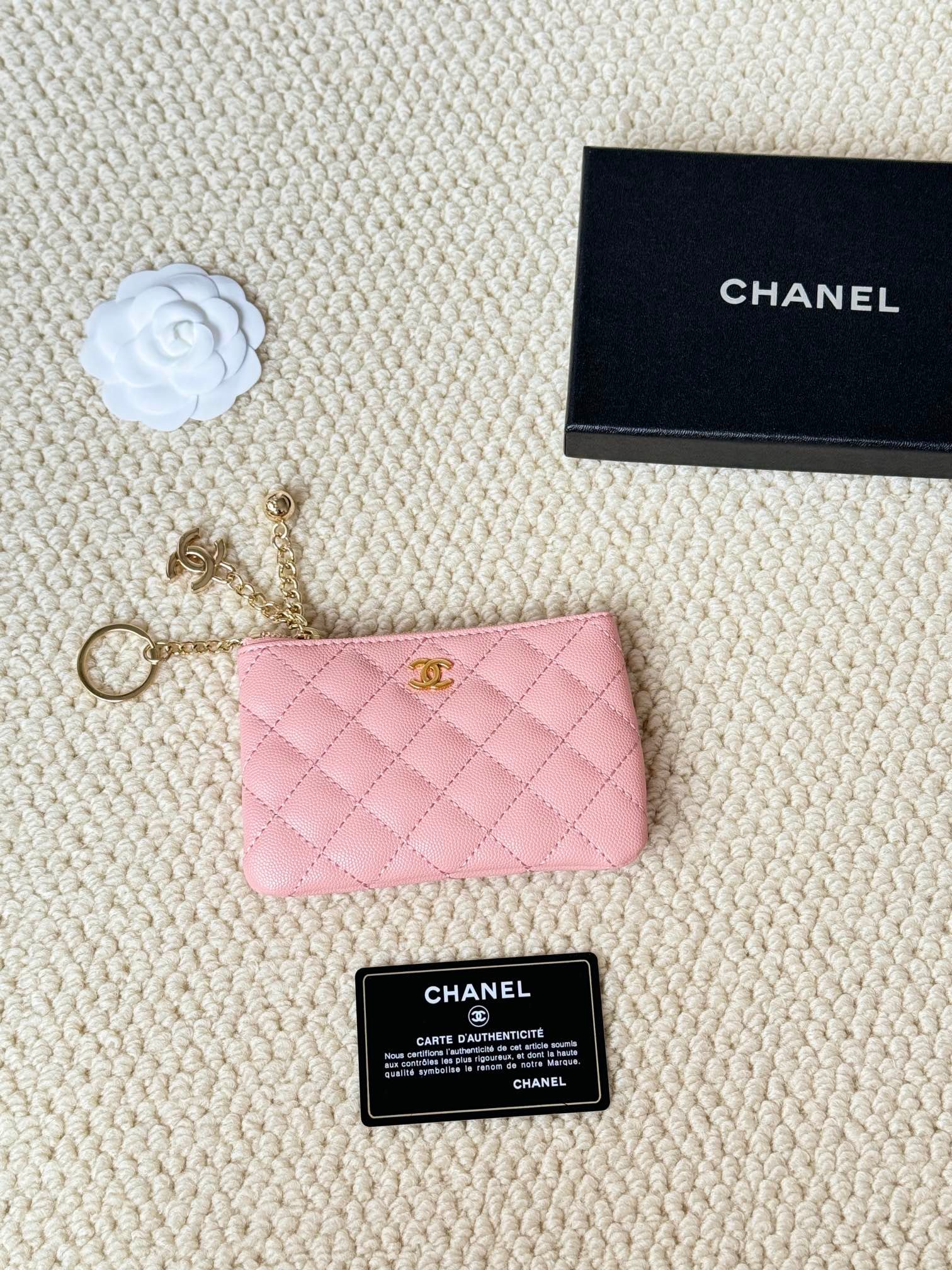 chanel caviar cowhide pendant coin purse 9.5×15×0.5cm chanel caviar cowhide pendant coin purse 9.5×15×0.5cm