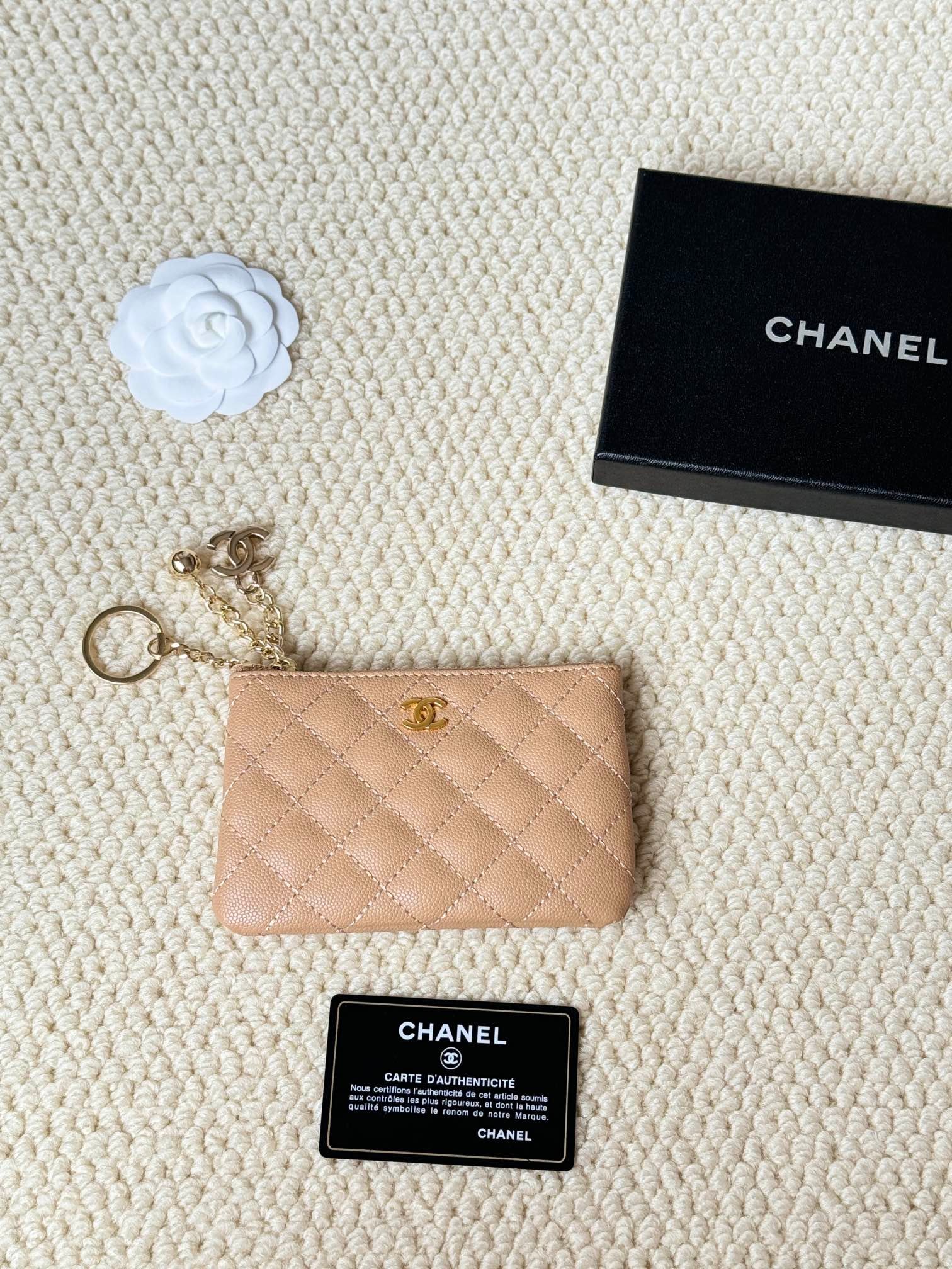 chanel caviar cowhide pendant coin purse 9.5×15×0.5cm chanel caviar cowhide pendant coin purse 9.5×15×0.5cm