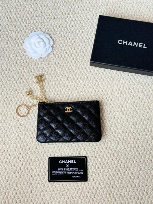 chanel caviar cowhide pendant coin purse 9.5×15×0.5cm