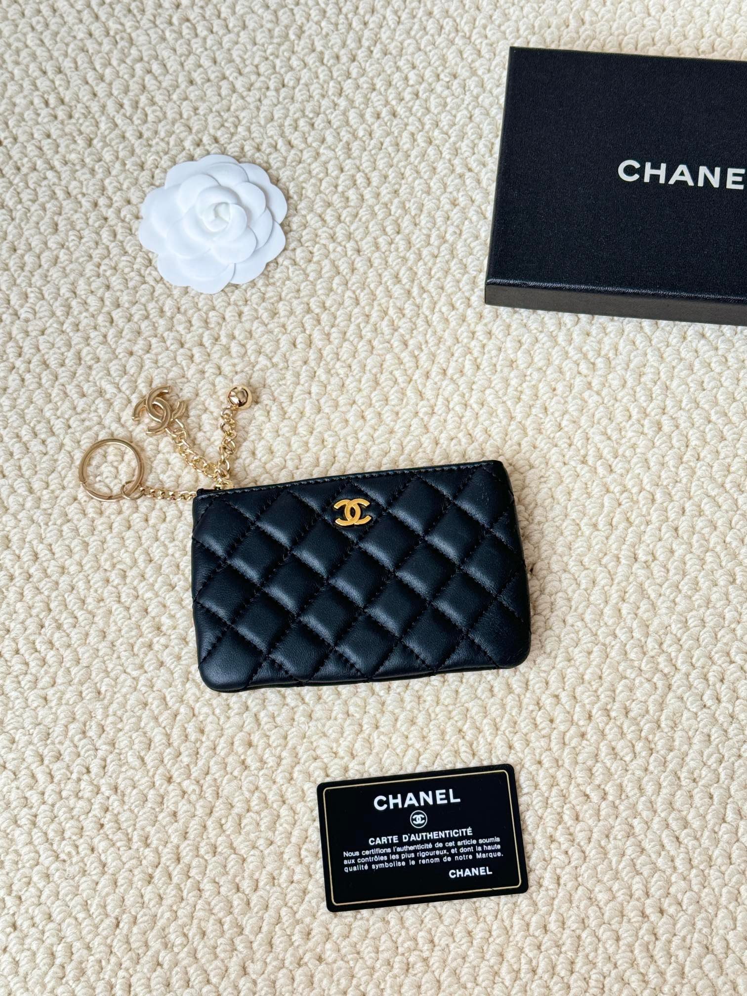 chanel caviar cowhide pendant coin purse 9.5×15×0.5cm chanel caviar cowhide pendant coin purse 9.5×15×0.5cm