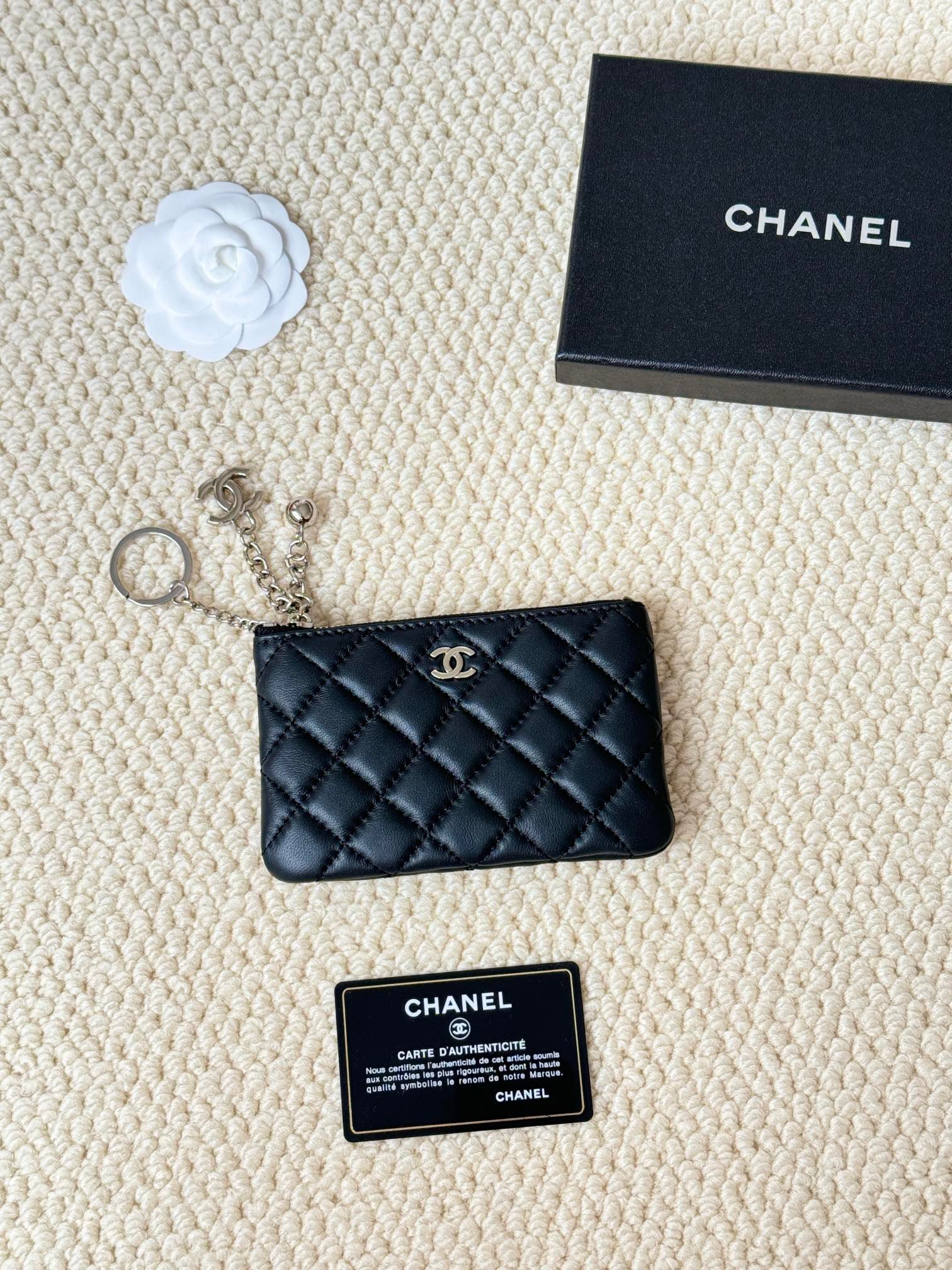 chanel caviar cowhide pendant coin purse 9.5×15×0.5cm chanel caviar cowhide pendant coin purse 9.5×15×0.5cm